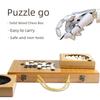 New Solid Wood Go Chess Set with Cloud Chess Pieces & Portable Gift Box