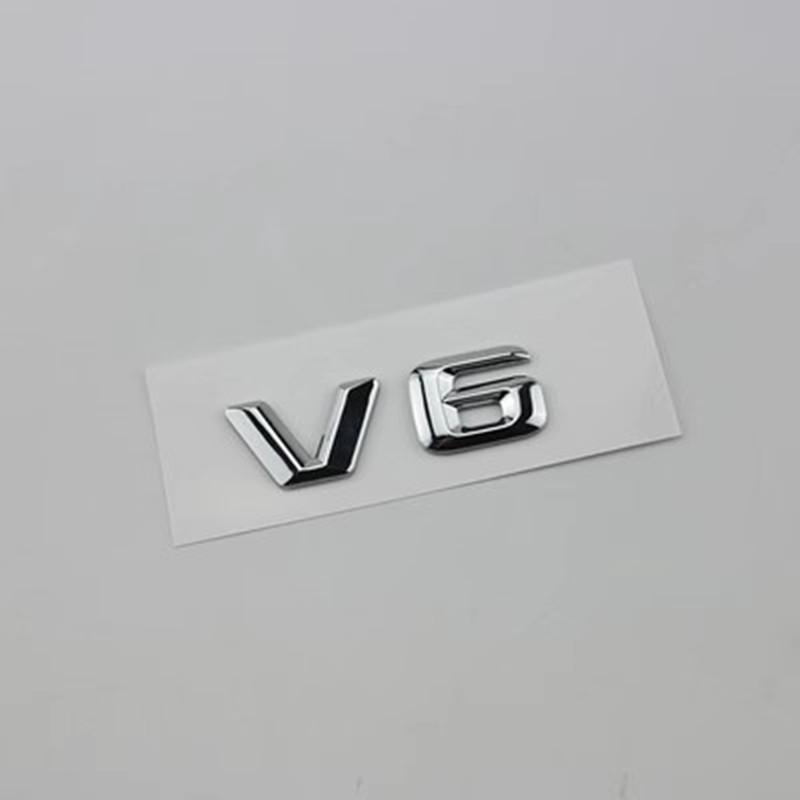 1 шт. Автомобильная наклейка ABS с обозначением объема двигателя V6 V8 V10 V12, боковая наклейка на автомобиль, задний значок на багажник Для Mercedes-Benz BMW