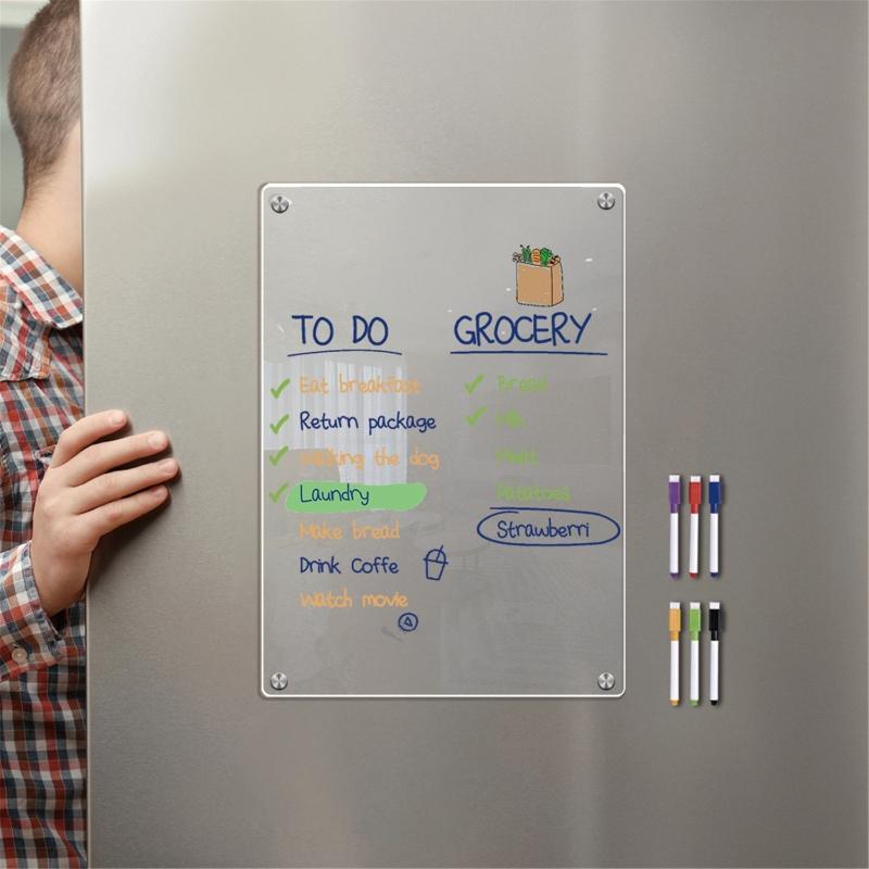 Планировщик на неделю для холодильника, прозрачный календарь на белой доске, организация дома