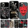 Маска шлем самурая японского воина Чехол для телефона Для iPhone 17 Air 13 12 14 15 16 Чехол Для Apple Pro Max Plus