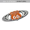 1Pcs 3D Metal ROUTE US 66 Car Side Fender Rear Trunk Emblem Badge Sticker Decals for Universal Cars Moto Bike Decorative