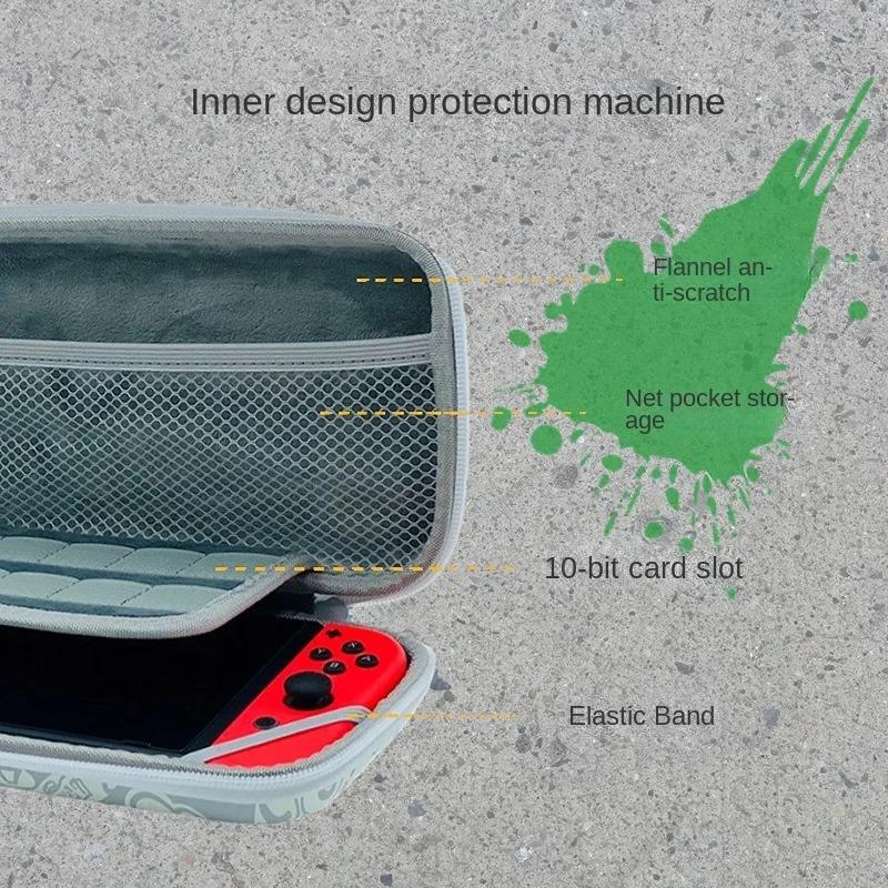 Чехол для переноски, совместимый с моделью Nintendo Switch OLED, легкий водонепроницаемый защитный чехол для хранения, аксессуары с 10 игровыми картриджами