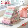 10-Pack Super Absorbent Microfiber Dish Cloths - Non-Stick Quick-Dry Coral Velvet Towels for Kitchen Cleaning & Dish Drying