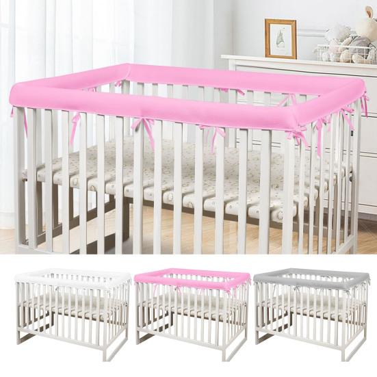 1 Набор Дышащая Сетчатая Накладка на Бортик Кроватки, Мягкая Защита от Прорезывания Зубов для Малышей на Бортики Кроватки, Толстая Подушка для Кроватки Малыша, Защита Края для Детской Комнаты