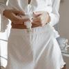 Европейские и американские женские сексуальные пижамы с длинным рукавом, тонкие шорты из чистого хлопка, комплект из двух предметов, удобный кардиган, домашняя одежда