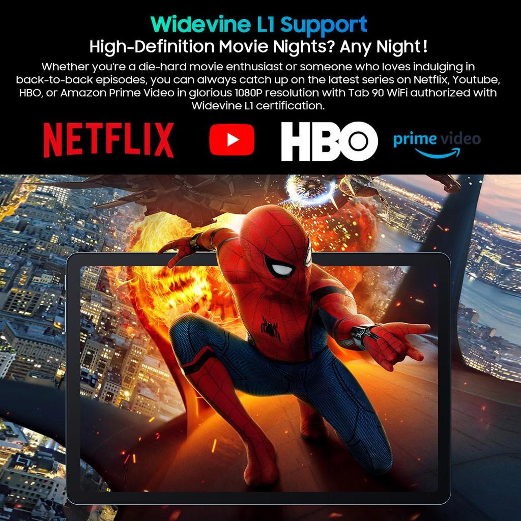 Blackview Tab 90 WIFI Tablet 10.92 Inch HD+ Display T606 Octa Core, 12GB 128GB, 8200mAh Battery WIFI Tablets PC Android 14