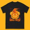Хэллоуин Страшная Тыква Лицо Jack O Lantern Ужас Ночь Хэллоуина Мужская Футболка Верх