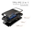 Для iPhone 16e Чехол для телефона PC+TPU Двухслойный чехол-накладка с держателем для карт
