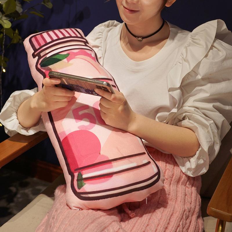 55x25 см Милая плюшевая игрушка-бутылка, подушка, мягкая подушка для паузы, офиса, кровати, сна, подушка для домашнего декора, подарок, кукла для детей, девочек