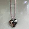 Y2K Style Heart Pendant Necklace Heart Pendant Choker Love Necklace Pendant Neck Jewelry for Nightclubs and Parties