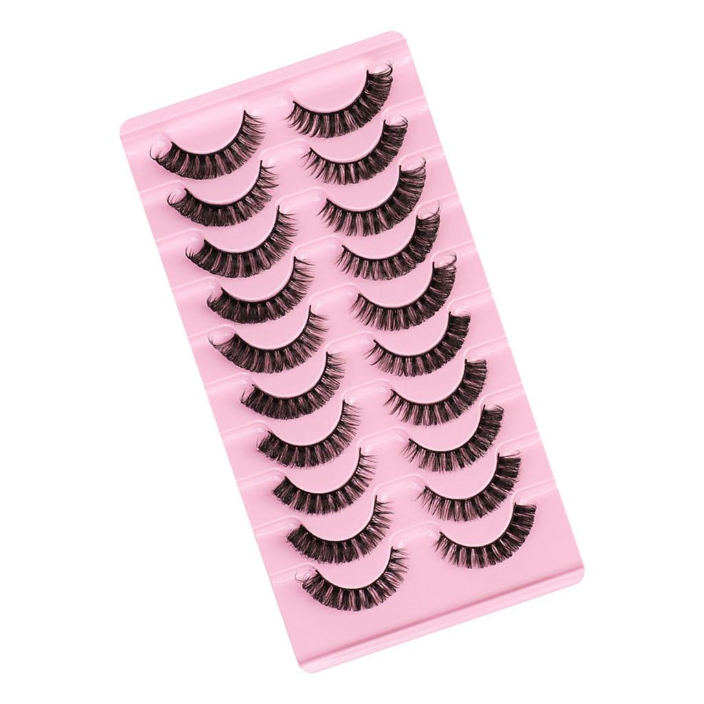 10 пар многоразовых самоклеящихся ресниц. Клей или подводка для глаз не требуются. Натуральные густые накладные ресницы для наращивания.