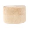 Round Wooden Wedding Ring Jewelry Trinket Box Wood Storage Container Case