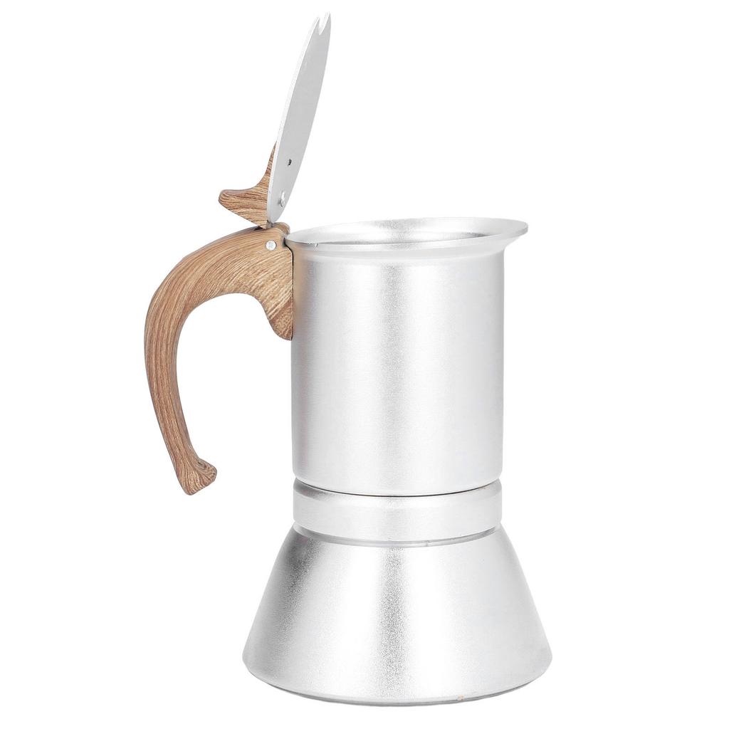 Профессиональная металлическая итальянская кофеварка мока для дома и путешествий, серебристая, 150 мл