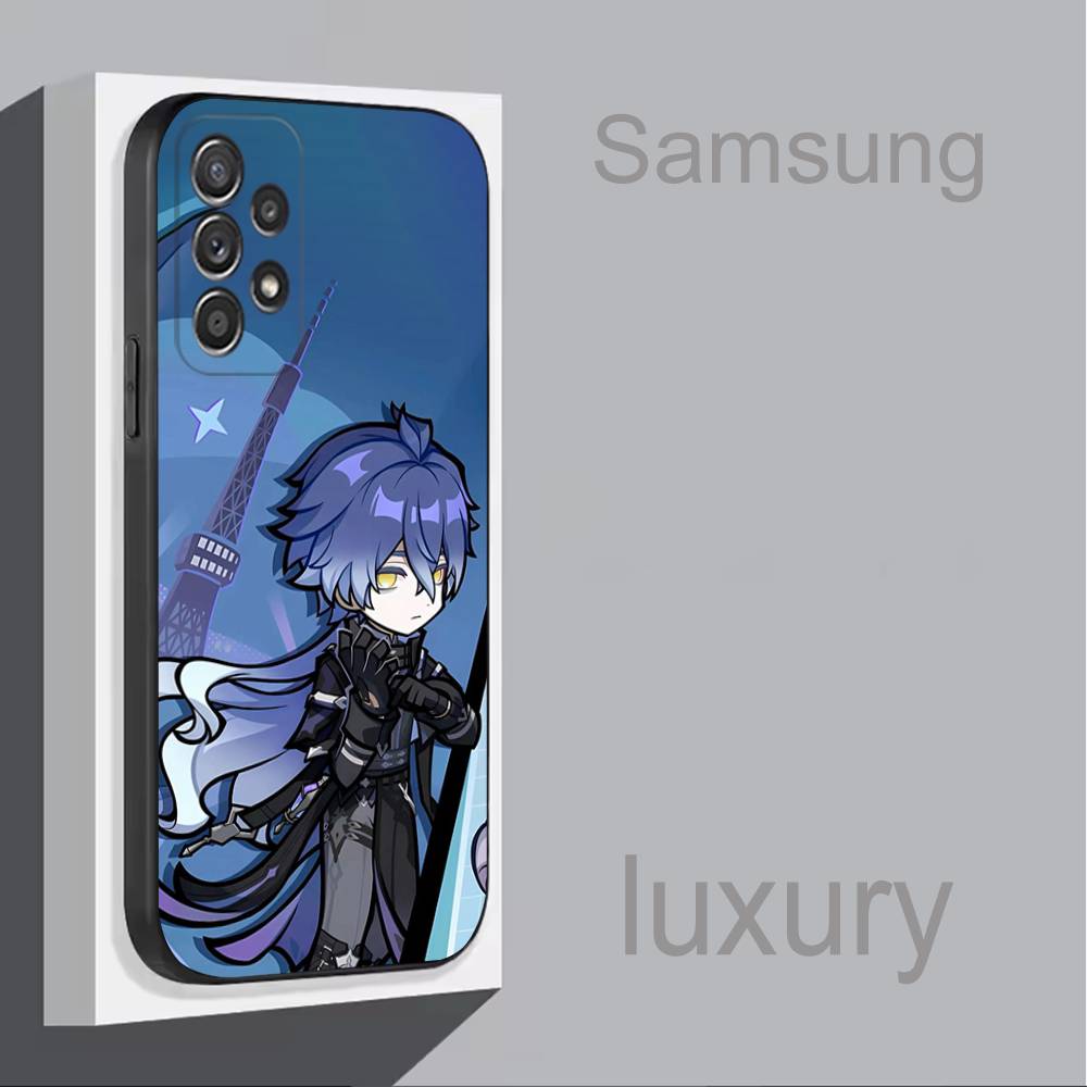 G-Genshin Impact F-Flins Для Samsung S 25,24,23,22,30,21,10,9,Ultra,Plus,Lite,FE,4,5G Чехол для телефона Черный Мягкий чехол