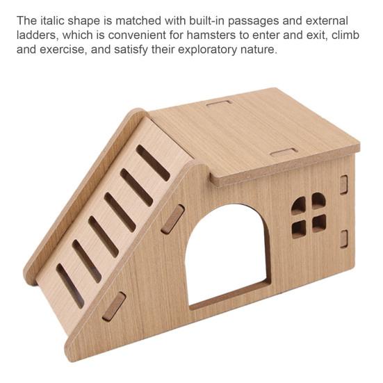 Набор деревянных аксессуаров для хомяка, 11 шт., игрушки для грызения мелких животных с лабиринтом, деревянный домик для среды обитания хомяка, аксессуары для клетки морской свинки и крысы