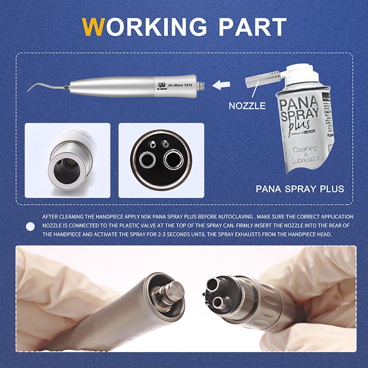 Стоматологические инструменты AI-S970-NCL4 Эндодонтический воздушный скалер Handpeice без оптоволокна с N-образным соединением для стоматологического кресла