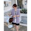 Fake Two-piece Suit Jacket for Women Autumn New Korean Style Small Loose Casual Suit Top