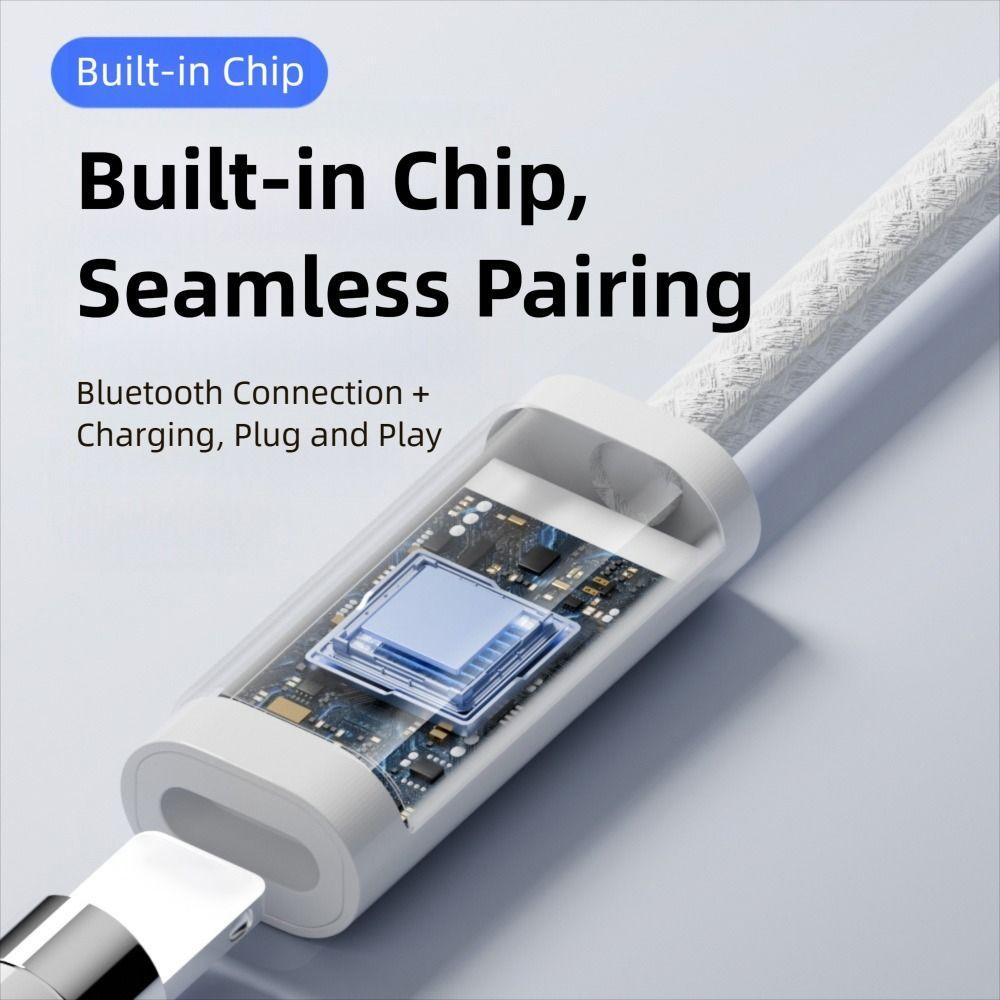 50/100cm Pencil Charger Adapter Plug and Play Nylon Bluetooth Pairing Cable for Apple Pencil 1st Generation for iPad 10/11th Gen