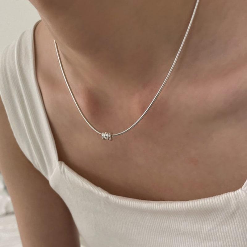 melliv 3-ring snake chain necklace_mvn42
