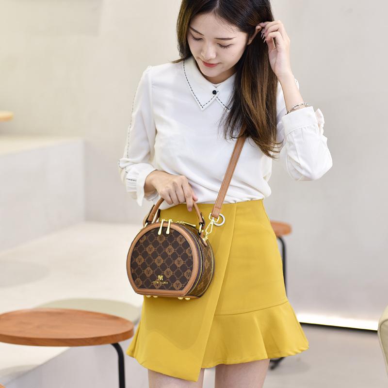 Летние популярные маленькие круглые сумки для девочек, новые повседневные женские сумки, модные женские сумки через плечо, круглые кошельки, сумки через плечо