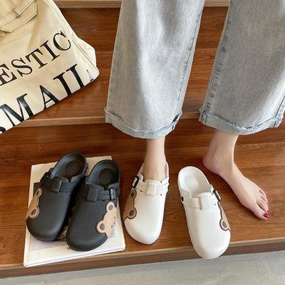 Женские тапочки из мягкого хлопка для улицы и дома 2021 года — толстая подошва, дизайн с отверстиями для использования дома и в ванной