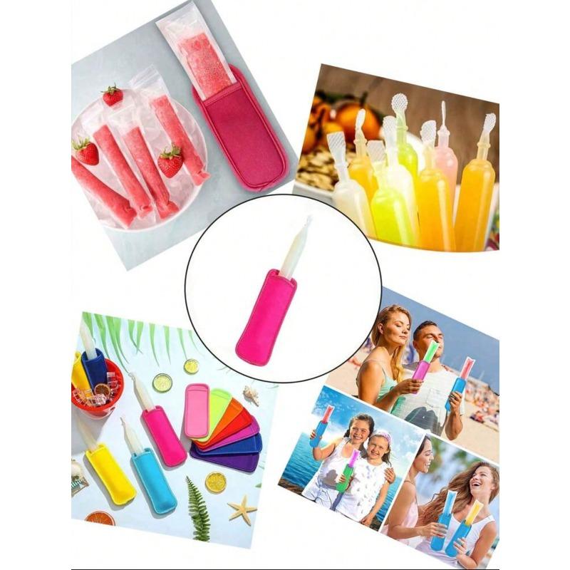 Freezer Pop Holders, Reusable & Washable Freezer Pops Protector Bags,Insulated Sleeves For Ice Lolly, Popsicle Holders