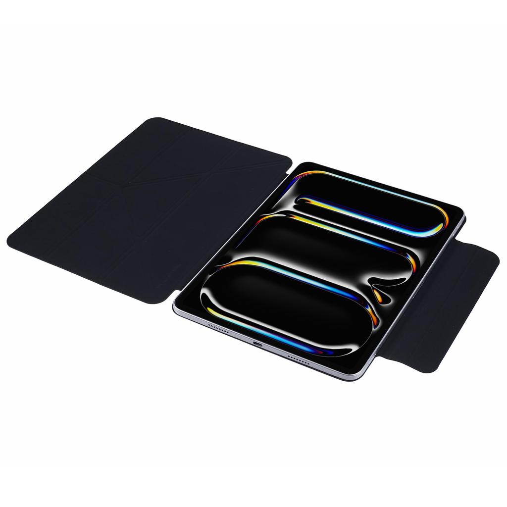 Для iPad Про 11 (2024) Чехол для планшета, магнитный защитный чехол из искусственной кожи с подставкой