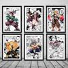 Demon Slayer Manga Wall Art Set Pcs Japanese Anime Canvas Prints for Home Decor