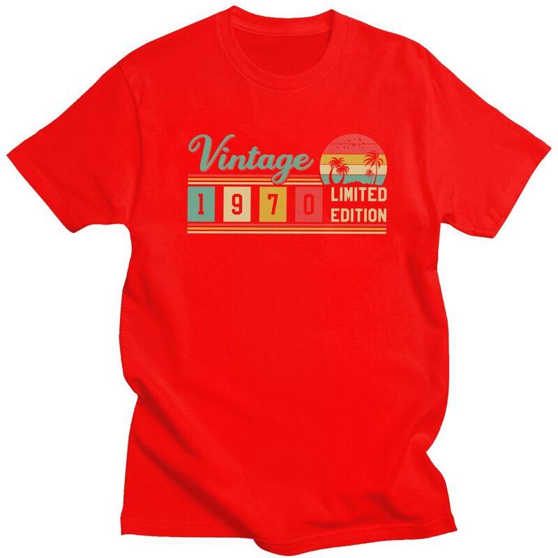 55th Vintage 1970 Limited Edition Bitrhday Gift T Shirt Men Short Sleeves 100 Cotton Tshirt Casual Tees Streetwear Tshirts