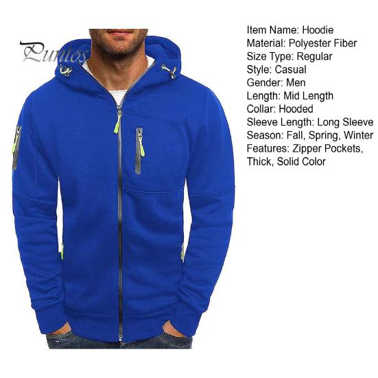 Мужская толстовка с капюшоном для фитнеса на весну и осень с карманами на молнии, кардиган на молнии, плотное однотонное повседневное пальто с эластичными манжетами и подолом, куртка для путешествий и работы
