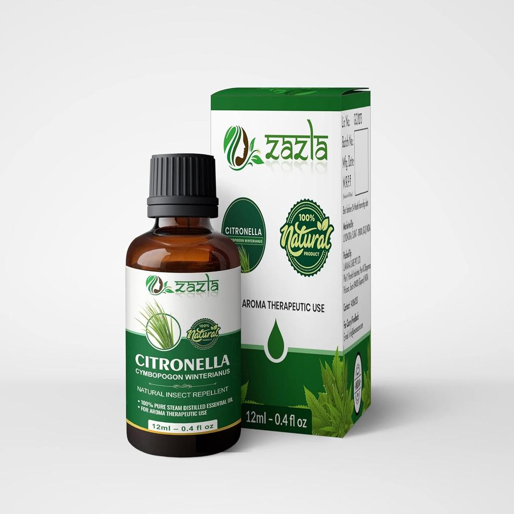 Эфирное масло цитронеллы - 100% чистое, натуральное и неразбавленное от Zazla