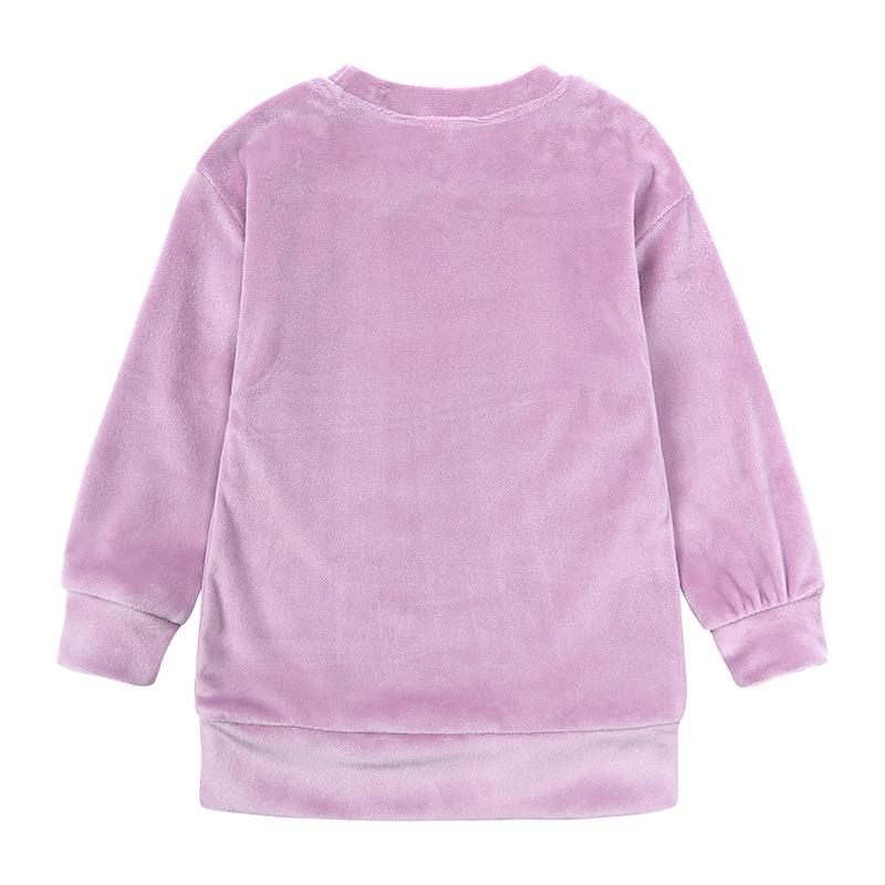 Детская одежда Осенние и зимние костюмы для девочек Одежда для маленьких девочек Детский повседневный костюм-двойка из золотого бархата