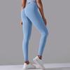 Seamless Knitted Solid Color High Waist Tight Peach Hip Yoga Pants Sports Running Fitness Pants