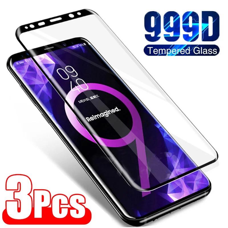 3 шт. закаленное стекло для samsung note 9 10 20 ultra samsung s24 s23 s22 s21 s20 ultra s10 s9 s8 plus защитная пленка с полным покрытием