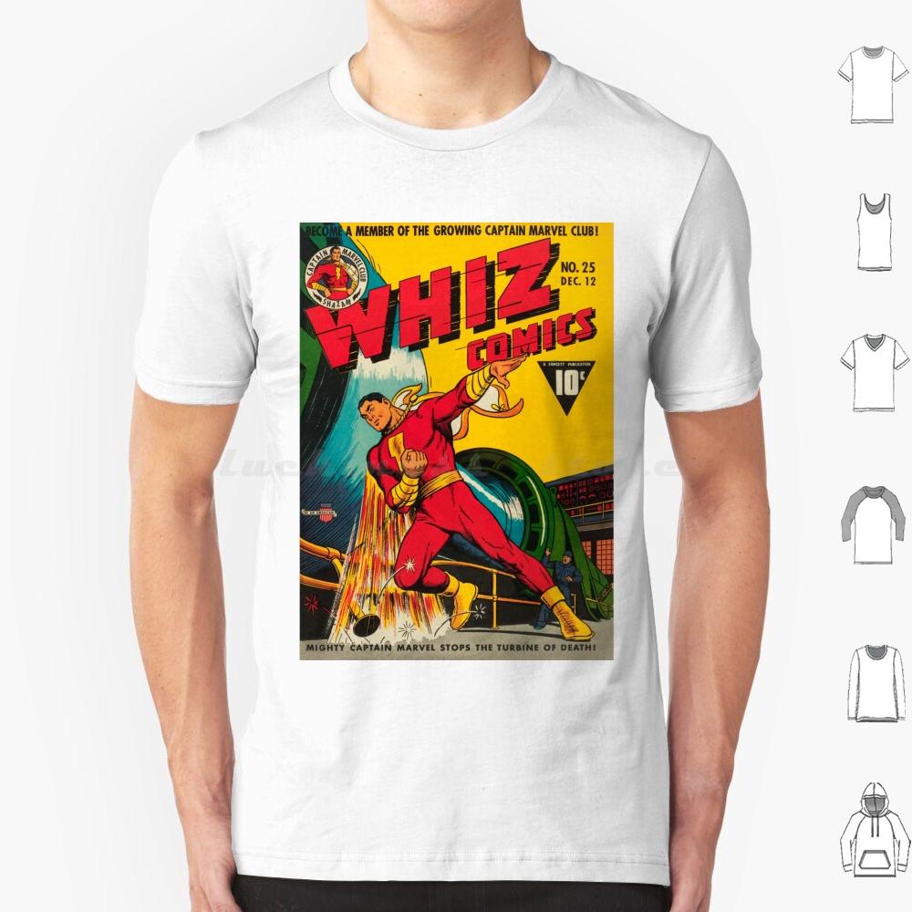 Whiz Comics 25 T Shirt 6xl Cotton Cool Tee Shazam Captain Golden Age Comics Superhero Retro 1940s Vintage Classic Old Graphic