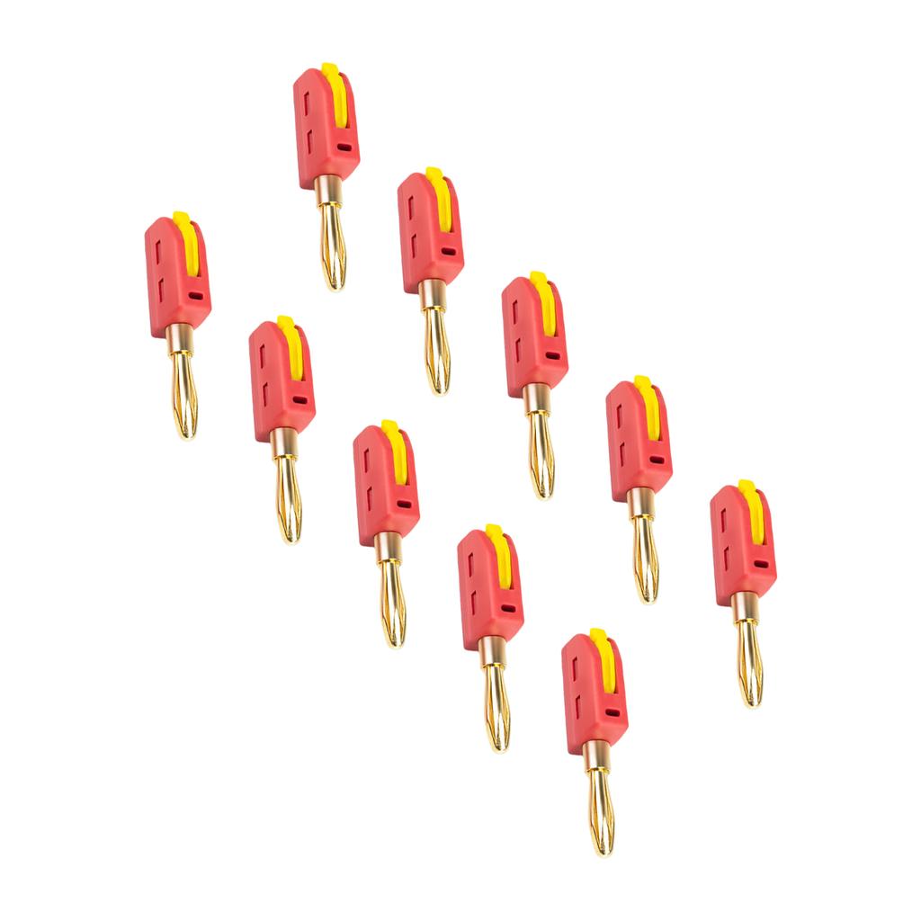 10pcs Efficient 32A 4mm Banana Plug Solderless Quick Connect 4mm Banana Plug 32A High Current for Electrical Tools