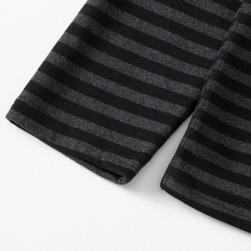 Мужское зимнее термобелье большого размера в полоску, утепленное мужское весенне-осеннее осеннее белье и комплект брюк