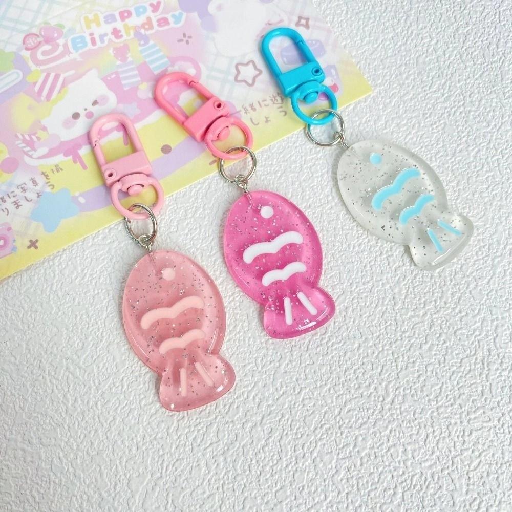 Resin Cartoon Fish Keyring Korean Style Cute Bag Pendant Earphone Case Decoration
