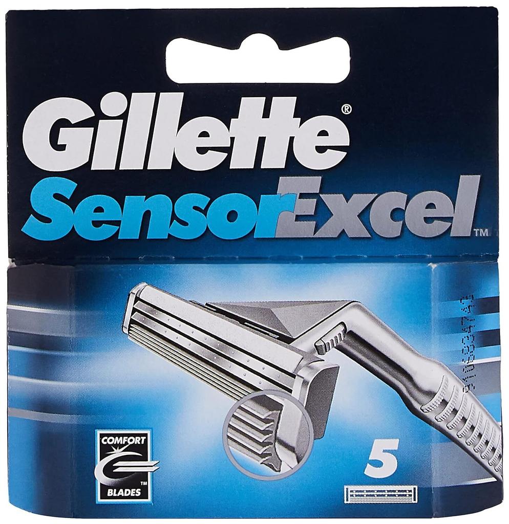 Gillette Сменное лезвие для бритвы Sensor Excel — картриджи с 5 лезвиями