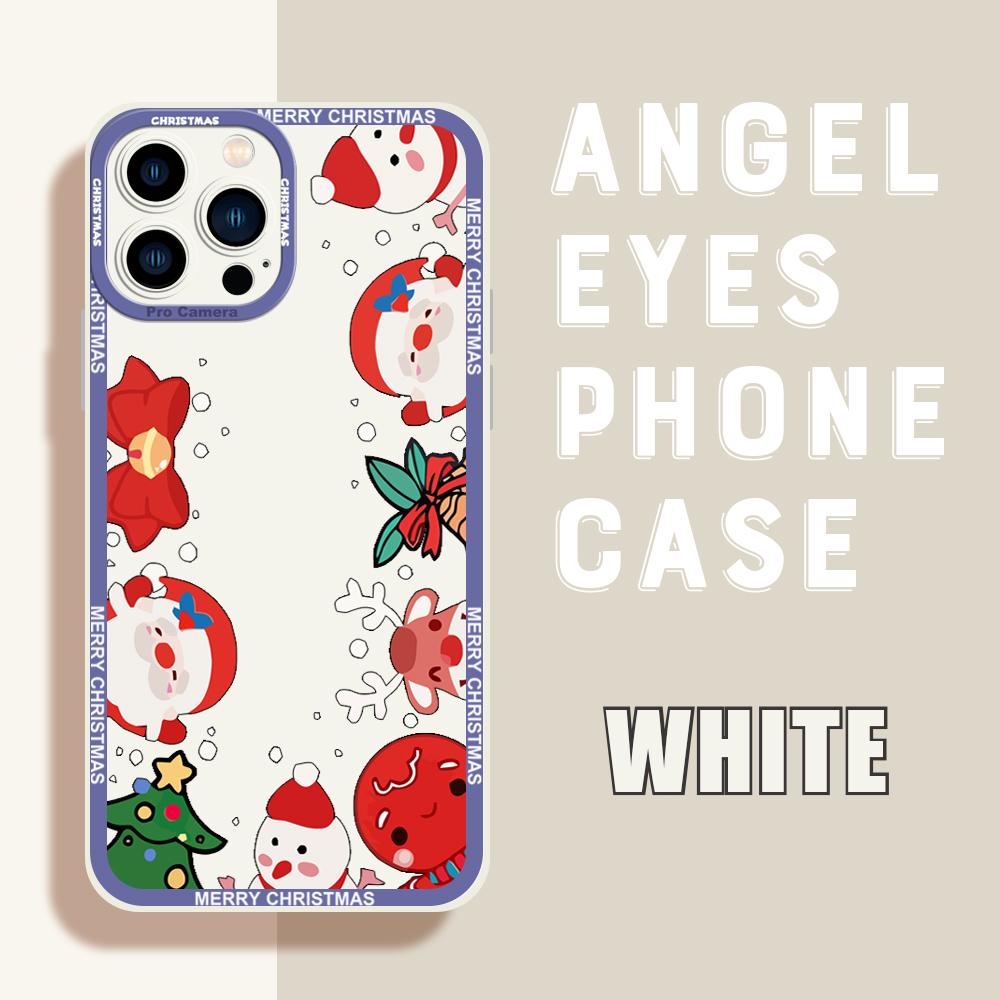For iPhone 16 15 14 Pro Max Redmi Note 13 12 Pro Samsung S25 S24 Ultra A13 A14 A15 A16 Merry Christmas Design Soft Silicone Full Lens Protect Case