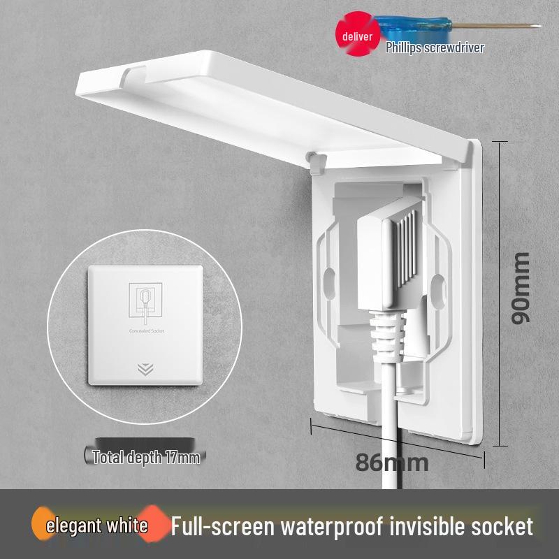 International Electric 1-Gang 4-Way Wall Switch Panel with Triple Button for Bedside Lamp