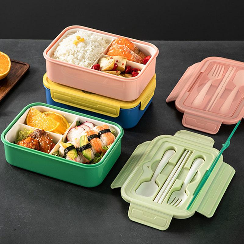 Бытовой ланч-бокс большой вместимости - Студенческий ланч-бокс с отделениями, Ланч-бокс для фруктов, Ланч-бокс с отделением для разогрева в микроволновой печи