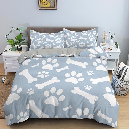 Комплект постельного белья «Французский бульдог» с милым пододеяльником и наволочкой с героями мультфильмов «Щенок»