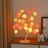 LED Artificial Flower Table Lamp USB Christmas Tree Fairy Lights Night Lights Home Party Wedding Bedroom Decoration Gift Lamp