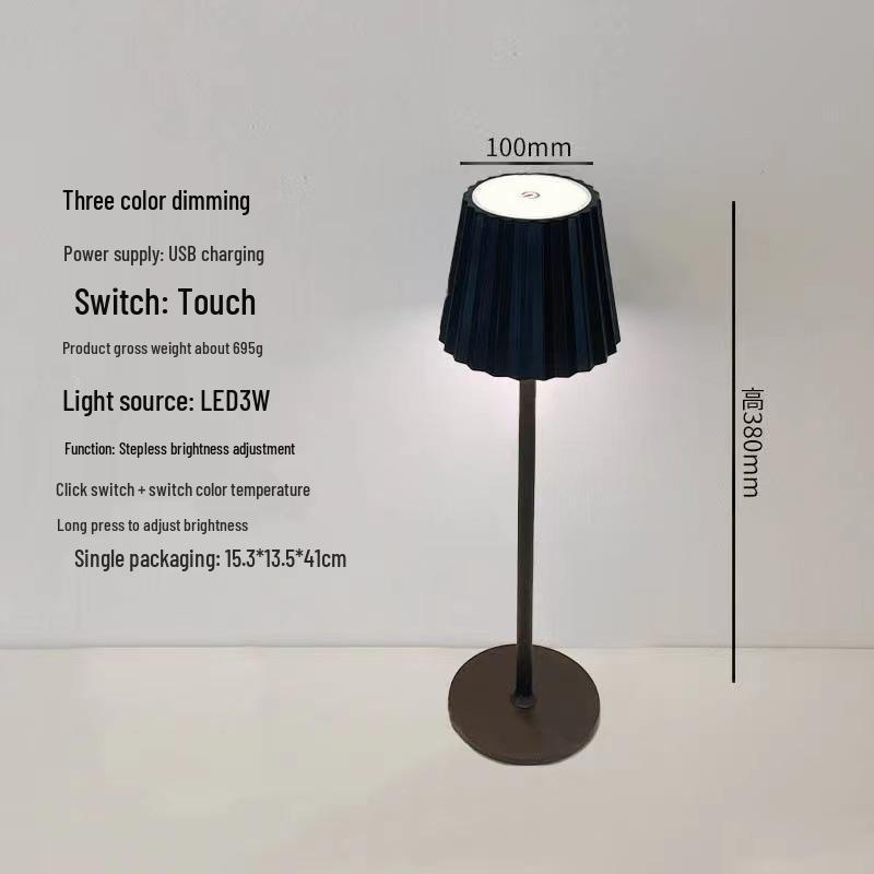 USB Rechargeable LED Table Lamp: Touch-Control Night Light for Outdoor & Indoor Atmosphere