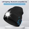 3in1 Unisex Wireless Bluetooth Music Hat Outdoor Sports Warm Bluetooth Headphones with LED Light Washable Rechargeable with Mic