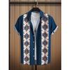 Мужская рубашка Palmshadow с 3D-печатью Camisa с коротким рукавом Дышащая для бизнеса, отпуска, на каждый день, для активного отдыха, с коротким рукавом