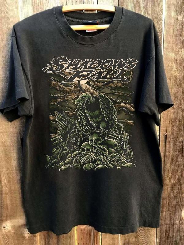 Shadows Fall music rock tour concert poster short sleeve black shirt KV38879 Unisex T-Shirt