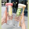 700ML Folding Straw Cup Transparent Large Capacity Water Bottles Portable Juice Cups Lemon Filter Cute Drinking Bottle for Girl
