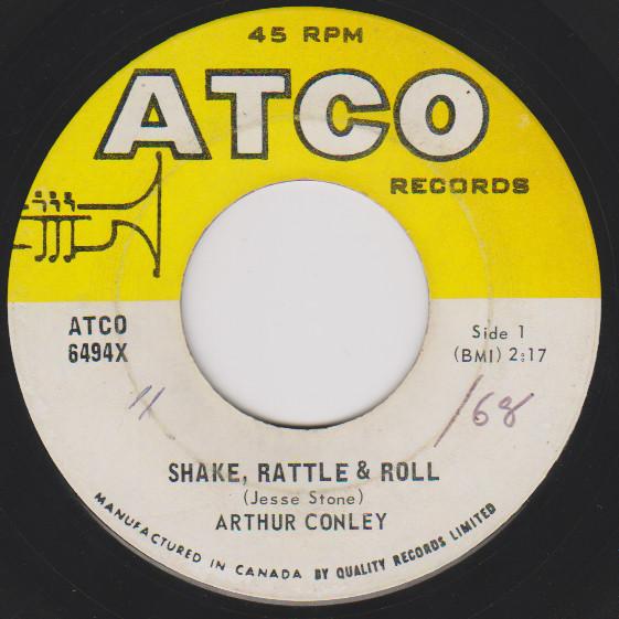 7-дюймовая пластинка ARTHUR CONLEY Shake Rattle Roll You Dont Ha ATCO6494X ATCO Records 1967 Канада Soul Funk Б/у